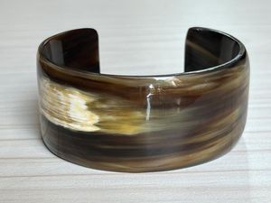 ด้านล่างของควายทำมือหรูหราขายส่งเครื่องประดับแฟชั่นกำไลเขาวัวควายธรรมชาติ - Product Image 3