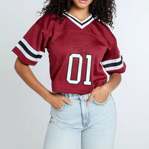 Top Corto de Fútbol Americano para Mujer, Nuevo Estilo, con Logotipo Personalizado, Transpirable, para Venta en Línea - Product Image 1
