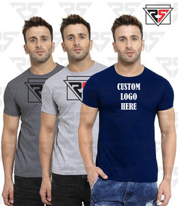 Men Oversized Solid Cotton T-Shirt Multi Colors OEM Customized Logo <b>Tshirts</b> For Men Sublimation or embroidery - Product Image 2