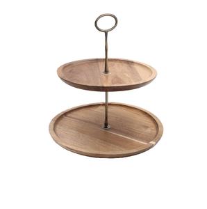 Serveur à gâteaux en fer et en bois de haute qualité pour présenter des gâteaux, pâtisseries, desserts, supports à gâteaux de taille personnalisée - Product Image 3