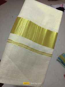 ชุดส่าหรีผ้าฝ้ายคีรัลลาทอเนื้อบางเบา ย้อมสีพื้น แห้งเร็ว เป็นมิตรกับสิ่งแวดล้อม สำหรับงานแต่งงานของเด็กผู้หญิง - Product Image 5