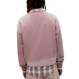 เสื้อสเวตเชิ้ตคอกลมทรงหลวมพิมพ์โลโก้ตามสั่ง ผ้าหนานุ่ม ซักย้อมสีแบบแอซิดวอช สำหรับผู้ชาย ใส่สบาย เป็นมิตรต่อสิ่งแวดล้อม ผลิตจากผ้าฝ้าย 100% - Product Image 4