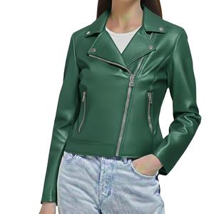 Veste d'hiver pour femme de luxe, nouveau style, cuir véritable, teinture unie, col montant, fermeture éclair, personnalisable - Product Image 6