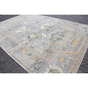 พรมวินเทจขนาดใหญ่พิเศษ 9.7x14.5 ฟุต (297x442 ซม.) พรมขนสัตว์สีเทาตุรกี - Product Image 2