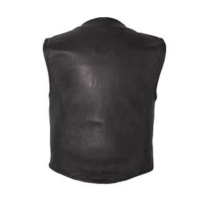 Gilet en cuir véritable de qualité supérieure pour homme, toile, hiver, confortable, professionnel, coupe-vent, respirant, col montant, bouton, OEM - Product Image 6