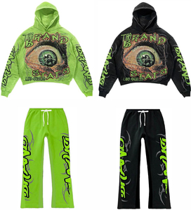 Ensemble de survêtement sportif pour hommes, tenue d'entraînement personnalisée pour la salle de sport, tenue de course à pied, ensemble deux pièces, vêtements de fitness, veste zippée, pantalon athlétique - Product Image 1