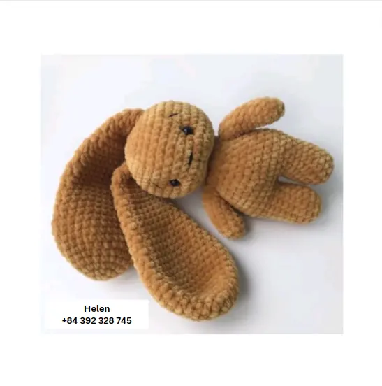 Tissé à la main longue oreille lapin Crochet petit lapin ornements-Personnaliser Crochet jouets vente pas cher