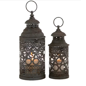 Vajilla Linterna marroquí clásica Decoración del Festival de Ramadán Lámpara de luz de vela Linterna de metal hecha a mano a bajo precio - Product Image 3