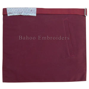 TABLIER MAÇONNIQUE MARK MM AVEC IMITATION CUIR ET TROIS ROSETTES SUR FRONTAGE - Product Image 2