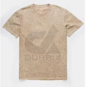 T-shirt lavé à l'acide sur mesure pour les hommes avec logo personnalisé T-shirt de marque privée à vendre en ligne - Product Image 5