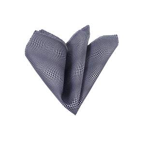 เสื้อแจ็คการ์ดทรงสี่เหลี่ยมทอลายภาพลวงตาสีเทาเงินและสีดำเหมาะอย่างยิ่งสำหรับเสื้อเบลเซอร์ - Product Image 1