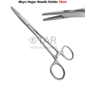 14ซม. มาโยเฮการ์ที่ใส่เข็มเย็บแผลอุปกรณ์ทางการแพทย์ทางทันตกรรมคีมหนีบหลอดเลือดแดงสแตนเลสแบบพรีเมี่ยม - Product Image 5