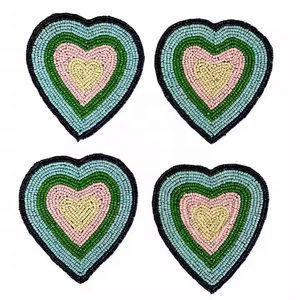 ชุดที่รองแก้วลูกปัดทรงกลม4ชิ้นสำหรับตกแต่งโต๊ะรับประทานอาหารและโต๊ะกาแฟ - Product Image 2