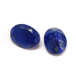 4 piezas de lapislázuli natural 10x7mm faceta ovalada 9,0 Cts lote Iroc ventas alta calidad Afgani lapislázuli corte ovalado piedra preciosa US $9 para todos - Product Image 1