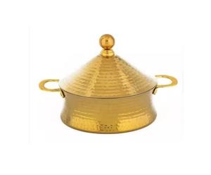 Wholesale Stainless Steel Hammered Hot <b>Pot</b> Casserole Dish in Gold Color Premium Quality Food Serving Hot <b>Pot</b> - Product Image 1