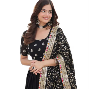 Meilleure occasion Designer Célébrités Georgette Lehenga Choli Bhai Dooj Lehenga Personnalisez Concevez Votre Propre Lehenga Choli - Product Image 1