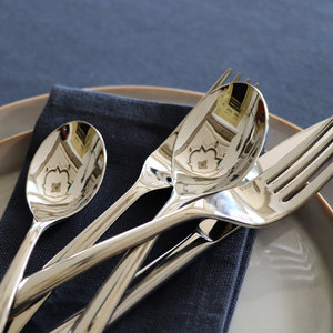 Recién llegado, juego de cubiertos altamente pulidos, juego de tenedor y cuchara, juego de cubiertos de acero inoxidable con espejo para uso en restaurante, decoración de comedor - Product Image 2
