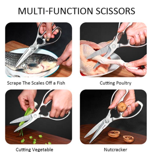 Logo personnalisé chinois utilitaire cisaillement en acier inoxydable forgé canard poisson ciseaux de cuisine robustes de haute qualité par ANAAIF - Product Image 5