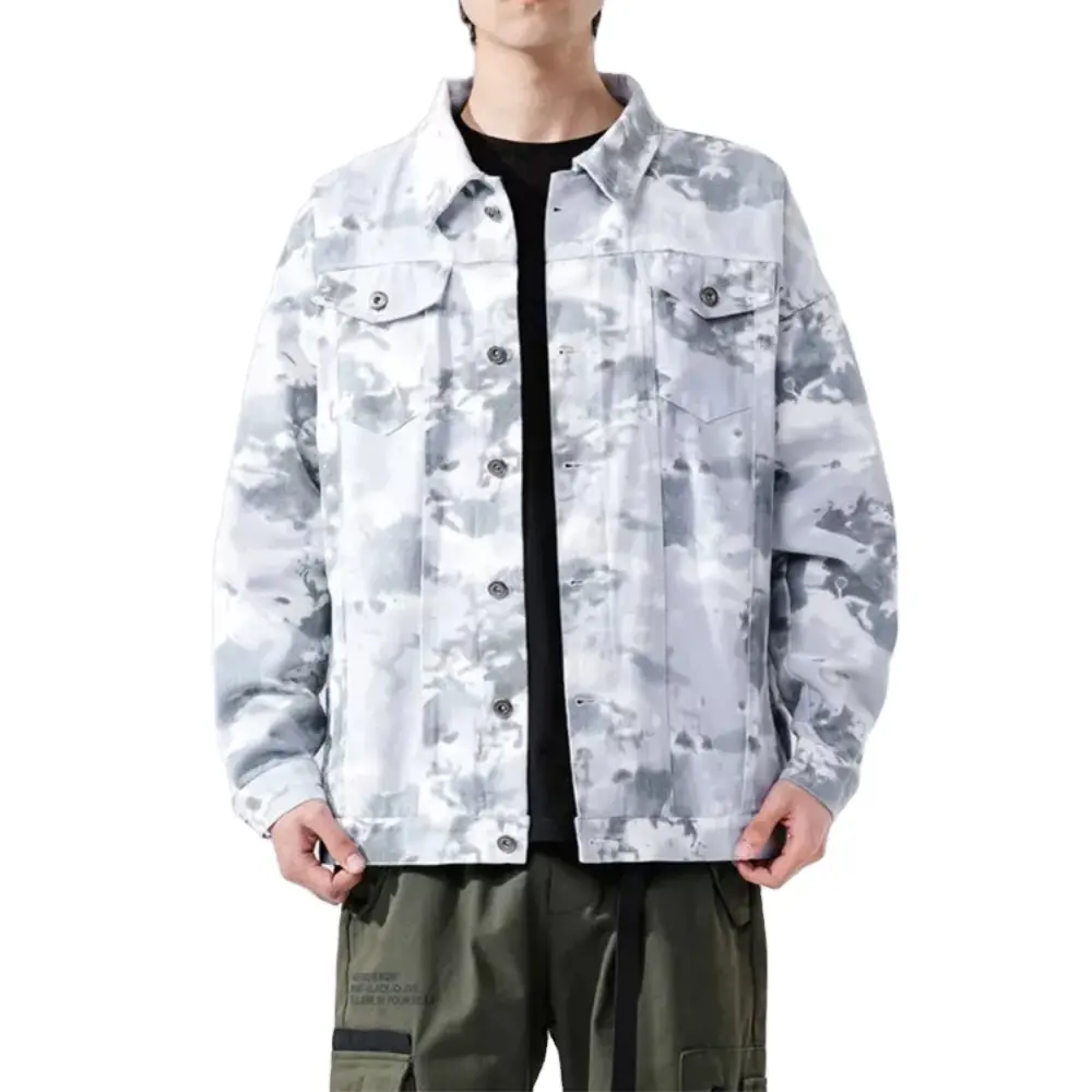 OEM Premium kalite 2024 son varış erkekler için Streetwear sıcak satış özel Logo Denim ceketler