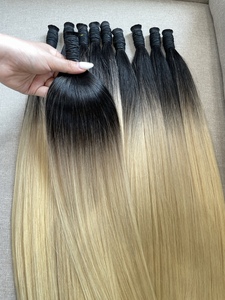 Calidad de Grado Superior Doble dibujado 100% Raw Virgin Vietnamita Cabello humano Cutícula alineada Ombre Cabello natural a granel para extensiones de cabello - Product Image 3