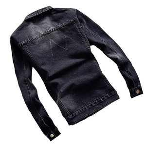 Precio al por mayor personalizado chaquetas de mezclilla con pantalones vaqueros de manga larga transpirable en blanco liso chaquetas de mezclilla - Product Image 4