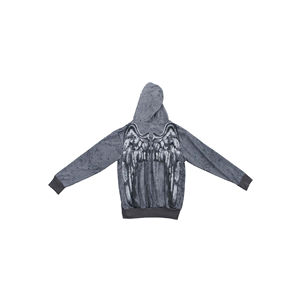 เสื้อฮู้ดเก็บความร้อนของผู้ชายแบบกำหนดเองได้เสื้อมีฮู้ดแบบรูดซิปหน้าและผ้าฝ้ายแบบผสมผสานดีไซน์โลโก้พลอยเทียมสำหรับฤดูหนาว - Product Image 6