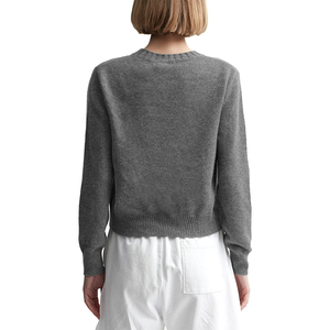 Femmes surdimensionné mode col rond hiver décontracté polaire tricoté pull pull cristal imprimé 100% coton ample demi col roulé - Product Image 3