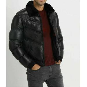 Chaqueta acolchada personalizada para invierno, abrigos recortados ultraligeros con bordado de ganso y pato, chaqueta acolchada de burbujas de invierno para hombre - Product Image 2