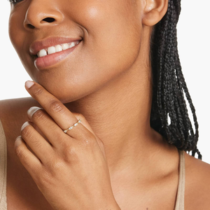 แหวนเพชรโมอิสสีทองทรงกลมแบบคลาสสิก10K เครื่องประดับชั้นดีสำหรับงานแต่งงานงานหมั้นของผู้หญิงของขวัญครบรอบ - Product Image 1