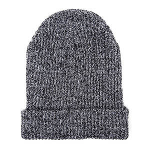 Ustom tricot à revers acrylique Slouchy Beanie Streetwear privé tissé étiquette Logo bonnets pêcheur crâne chapeaux casquette d'hiver - Product Image 2