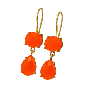 Fanta ควอตซ์พลอยตั้งค่าแบบง่ามต่างหูลวดห้อย925เครื่องประดับเงินสเตอร์ลิงต่างหูแฟชั่นสำหรับผู้หญิง - Product Image 4