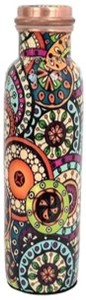 <b>100</b>% Pure Copper Handcrafted Enamel Floral Mandala Printed Eco-Friendly Water <b>Bottle</b> Ayurvedic Health Drinkware - Product Image 6