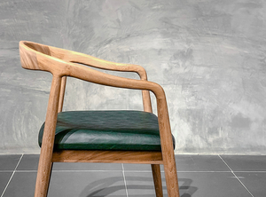 เก้าอี้รับประทานอาหารไม้สักแข็งสไตล์สแกนดิเนเวียคุณภาพสูงสำหรับโรงแรมวิลล่าร้านอาหารคาเฟ่รีสอร์ทสำหรับใช้ในห้องนั่งเล่น - Product Image 4