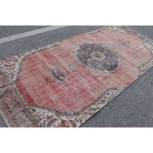 พรมวินเทจขนาดใหญ่ 4.7x10.3 ฟุต (144x314 ซม.) พรมขนสัตว์ลายพรางสีแดงแบบตุรกี - Product Image 3