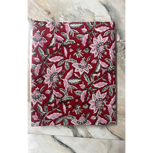 Haute qualité 100% bio Floral main bloc impression coton tissu approvisionnement pour vêtements sac utiliser robe faisant tissu personnaliser couleur - Product Image 6