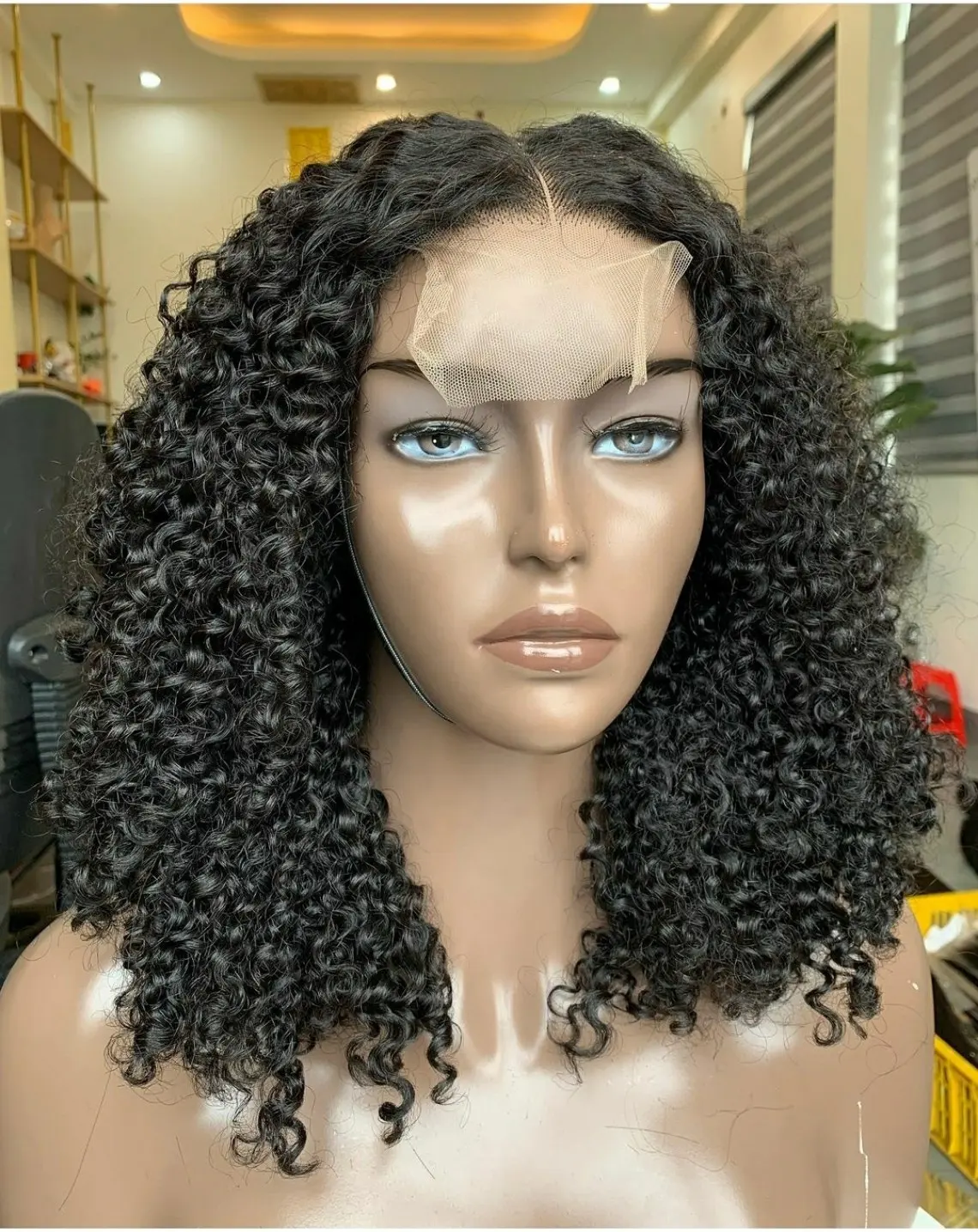 Wig rambut manusia untuk ekstensi rambut wanita hitam dengan harga grosir