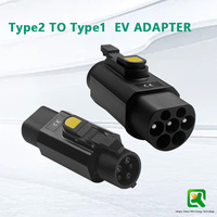 Nouvel adaptateur de chargeur EV portable Qiaoyi pour fournisseurs en gros, 7KW 220V 32A Type2 vers Type1 avec pistolet de charge