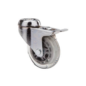 Rodillo de rueda Kingpin hueco de estilo libre plano de 75mm con rueda de hoja de rueda de polipropileno de poliuretano de acero - Product Image 1