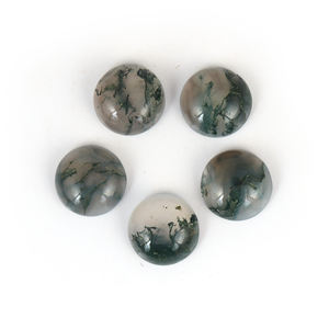 อัญมณีทรงหลวม10มม. ทำจากมอสหินโมราอัญมณีธรรมชาติ - Product Image 1