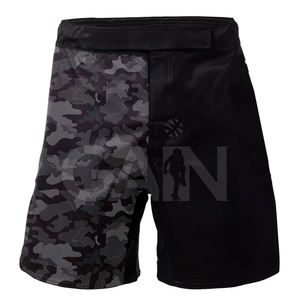Latest Design Customized Logo Elastic Solid Casual Mid Rise <b>Lightweight</b> Breathable Quick Dry Nylon/Polyester MMA <b>Shorts</b> for <b>Men</b> - Product Image 1