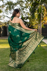 Tenue indienne de Collection Premium, chemisier en soie Pure, en Jacquard et en séquence, chemisier de travail, à vendre - Product Image 6