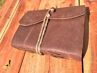 Carnet et agenda en cuir pur véritable avec 240 feuilles pour l'école et le bureau.