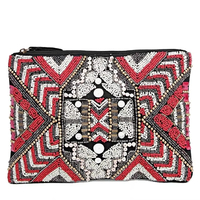Artisanat Perlé Broderie Pastèque, Citron, Oiseau Design Petit Portefeuille Sac Traditionnel Mignon Élégant Luxe Par Hiba Enterprises