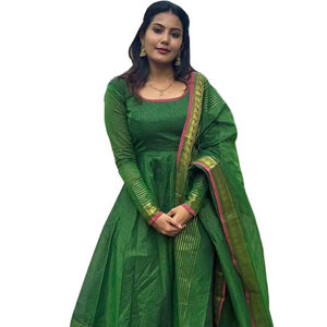 Tela de algodón muselina suave y pura, elegante, cómoda y personalizada, traje Salwar de diseñador para mujeres o niñas, especial a un precio razonable. - Product Image 1