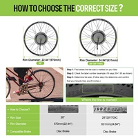 Kit de conversion de moteur de moyeu arrière pour vélo électrique Varstrom 48V 1000W sans balais, sans engrenages, avec frein à disque et écran DPC18