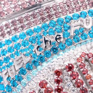 Pendentif personnalisé LL en argent sterling 925/or blanc, style hip-hop, avec diamant moissanite VVS, nom glacé, pour cadeau - Product Image 3