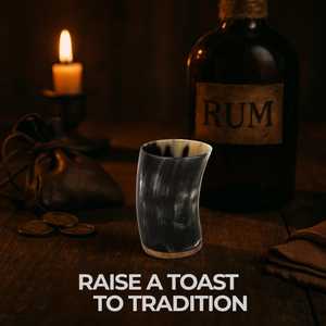 Taza rústica de cuerno natural hecha a mano, taza ecológica, taza elegante duradera, perfecta para café, té, whisky, Cocina, Bar - Product Image 3