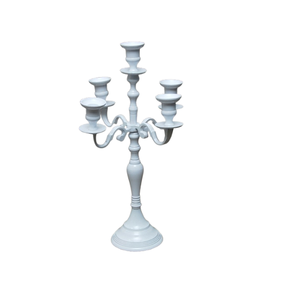 Candélabre poli en nickel en laiton utilisé pour le mariage et d'autres décorations pièce maîtresse de bougeoir en métal - Product Image 4