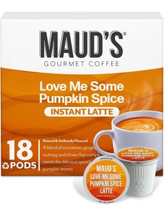 Cápsulas de Café con Sabor a Latte de Calabaza de Maud, 18 Unidades, Café de Tueste Medio en Cápsulas Individuales - Product Image 1