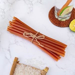 Disposable vegetable flour drinking straws eco friendly rice straw bulk supply from Vietnam factory - Product Image 1
